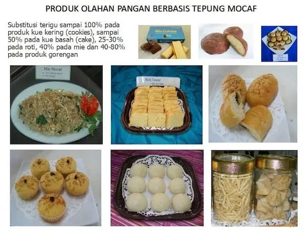 Berbagai produk olahan pangan berbasis tepung Mocaf (dok. Ist)