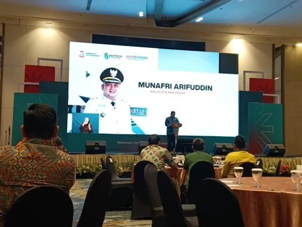 Wali Kota Makassar, Munafri Arifuddin saat Memberikan Sambutan di Musyawarah Perencanaan Pembangunan (Musrenbang) RKPD Kota Makassar Tahun 2027 (Dok: Sinta KabarMakassar).