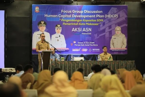 Sekretaris Daerah (Sekda) Kota Makassar, Andi Zulkifly saat Membuka FGD Penyusunan Dokumen Human Capital Development Plan, (Dok: Ist).