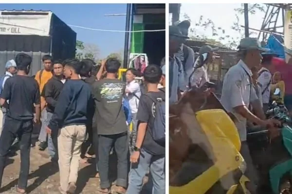 Tangkap layar tawuran antar pelajar  SMA 10 Bontoramba, Jeneponto (Dok : Ist).