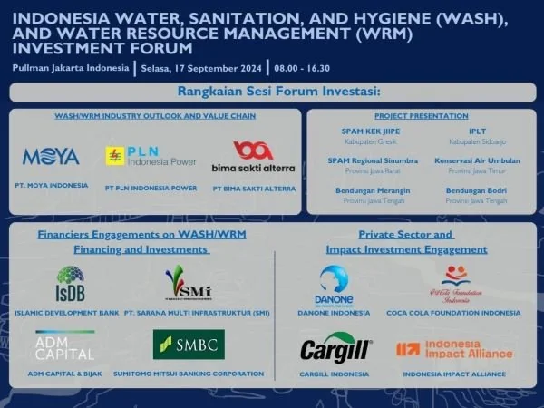 Forum Investasi Air Minum, Sanitasi, dan Pengelolaan Sumber Daya Air Tingkat Nasional (Dok : Ist).