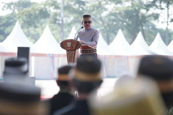 Sekprov Sulsel, Jufri Rahman pada HUT Makassar ke-417 (Dok: Ist).