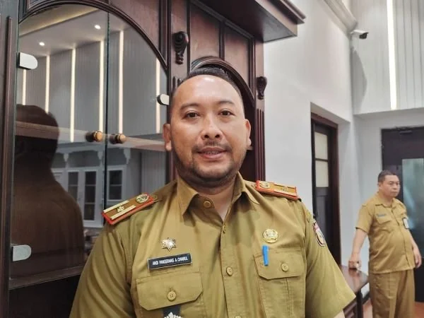Pelaksana tugas (Plt) Kepala Dinas Sosial (Dinsos) Makassar, Andi Pangerang A. Chairul, saat ditemui usar Rapat Evaluasi Bersama BPJS Kesehatan Cabang Makassar, di Balaikota (Dok : Hanifah KabarMakassar).
