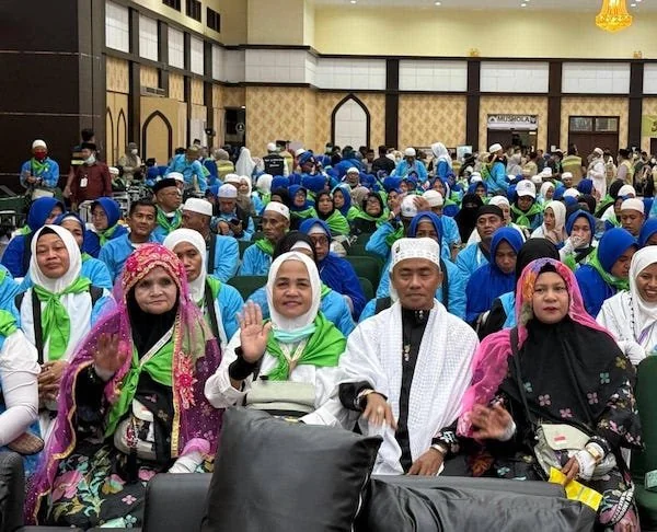 Jemaah haji tiba di Debarkasi Makassar (dok. Ist)