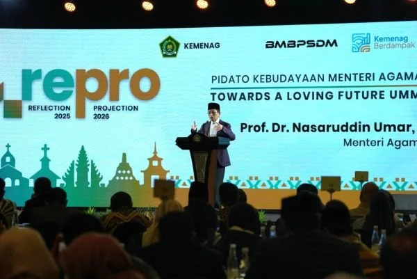 Menteri Agama, Nasaruddin Umar dalam kegiatan Refleksi 2025 dan Proyeksi 2026. (Dok: Ist)