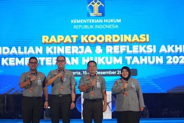 Kantor Wilayah Kementerian Hukum Sulawesi Selatan (Kanwil Kemenkum Sulsel) mengikuti Rapat Koordinasi Pengendalian (Rakortdal) Kinerja Kementerian Hukum Tahun 2025. (Dok: Ist)