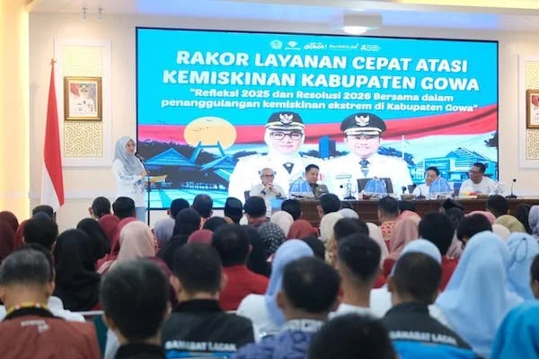 Rakor Layanan Cepat Atasi Kemiskinan (LACAK) Kabupaten Gowa, (Dok: Ist).