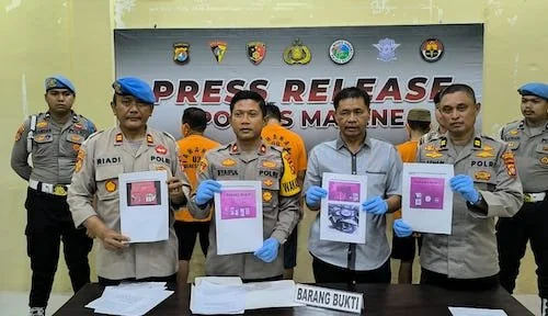 Kepolisian Resor Majene saat melakukan  press release kasus penyalahgunaan narkoba