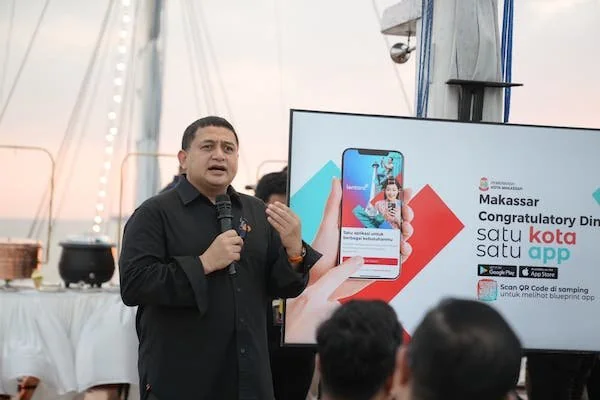 Sambutan di Kegiatan Media Gathering dan Rangka Launching Makassar Super Apps Dilanjutkan dengan Blueprint Lontara+, (Dok: Ist).