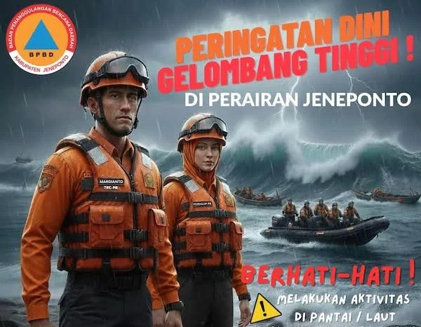 Ilustrasi imbauan BPBD Jeneponto. (Ist).