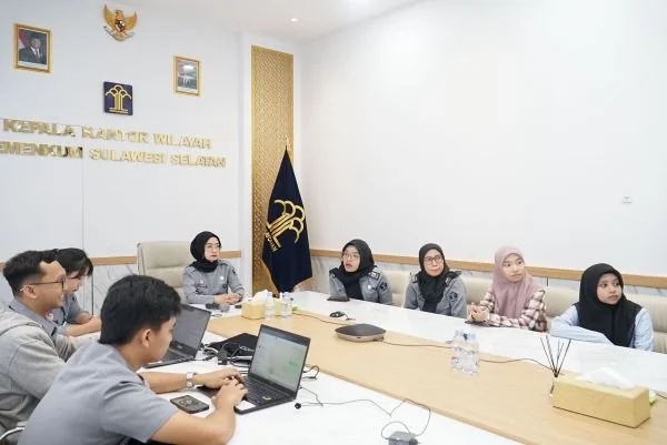 Kanwil Kemenkum Sulsel mengikuti kegiatan Evaluasi Penyusunan Laporan Keuangan Kementerian Hukum (Dok : Ist).