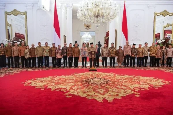 Jajaran para Menteri dan wakil Menteri Kabinet Merah Putih Prabowo-Gibran. Dok Sekretariat Presiden (Dok : Ist).