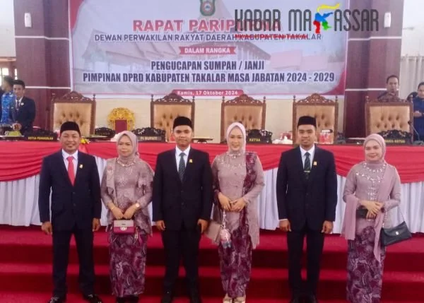 Pelantikan Ketua dan Wakil DPRD Takalar (Dok : Saleh KabarMaakssar).