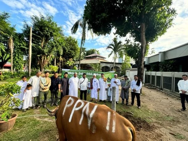 PT Pertamina Patra Niaga Sulawesi turut serta melakukan pemotongan hewan kurban sebanyak 88 ekor sapi dan 48 ekor kambing (Dok : ist).