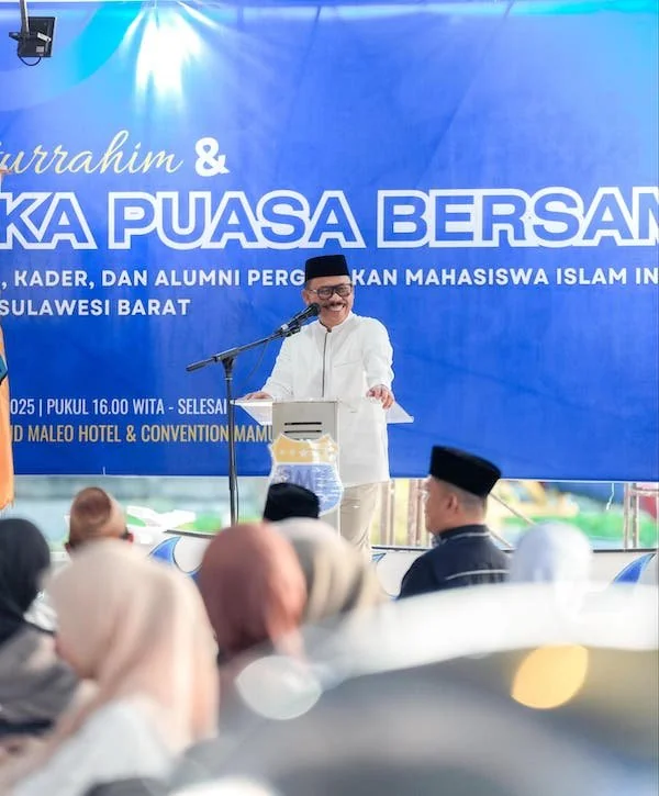 Buka bersama PMII cabang Mamuju yang dihadiri Gubernur Sulbar Suhardi Duka(dok:Ist)