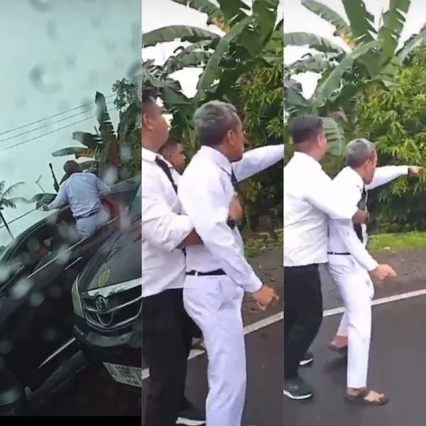 Bupati Jeneponto, Paris Yasir terekam kamera warga saat mengamuk ditengah jalan (foto/Tangkapan Layar).