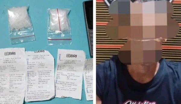 Pelaku dan barang bukti yang disita polisi (Dok : Ist).
