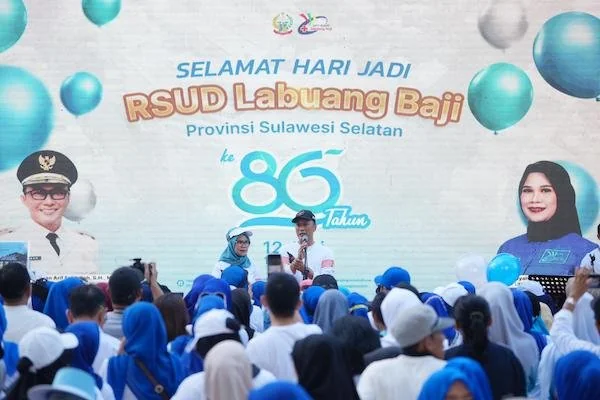 Pj Gubernur Sulsel, Prof Zudan Arif Fakrulloh pada HUT RSUD Labuang Baji di Jalan Jenderal Sudirman (Dok: IST)