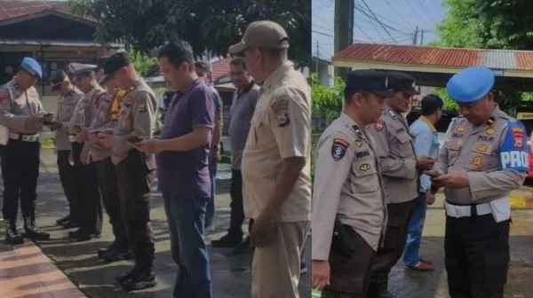 Sidak handphone anggota Polsek jajaran Polrestabes Makassar (Dok : Ist).