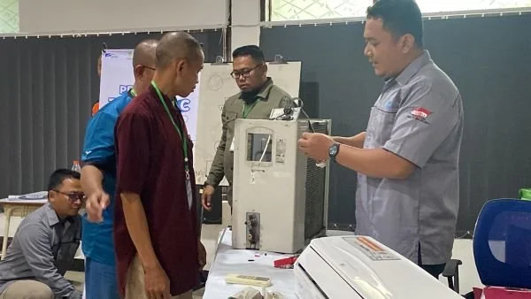 Pelatihan teknisi ac para Napiter di Wilayah Sulawesi (Dok: Atri KabarMakassar).