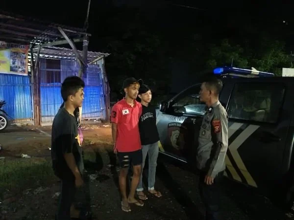 Polsek Tamalate saat melakukan patroli pasca lebaran (Dok:Ist)