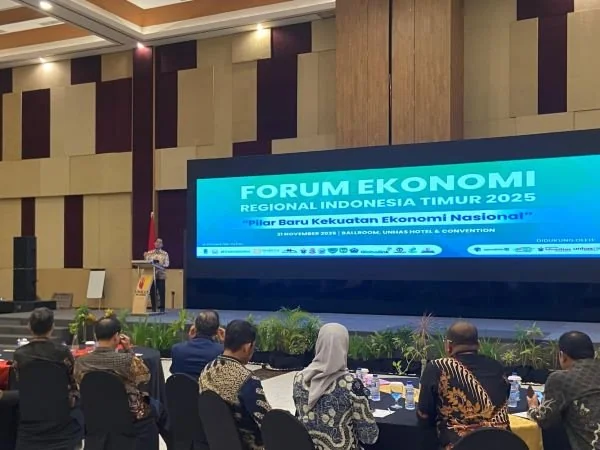 Rektor Universitas Hasanuddin, Prof Jamaluddin Jompa pada Forum Ekonomi Regional Indonesia Timur (Dok: Nofi KabarMakassar)