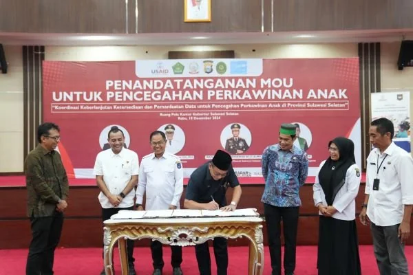 Penandatangan MoU pencegahan perkawinan anak (Dok: Ist)