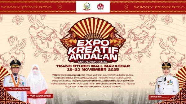 Expo Kreatif Andalan 2025 Dekranasda Sulawesi Selatan dengan tema “Karya Kreatif, Branding Efektif, Go International. Dok. Ist