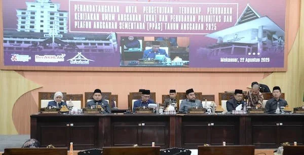 Paripurna KUA dan Rancangan PPAS APBD Perubahan Anggaran 2025, (Dok: Kabar Makassar).