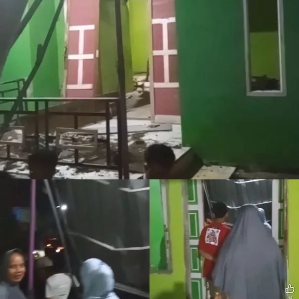 Kondisi kediaman Buhaseng pasca diserang Orang Tak Dikenal (OTK). (Dok: Ist)