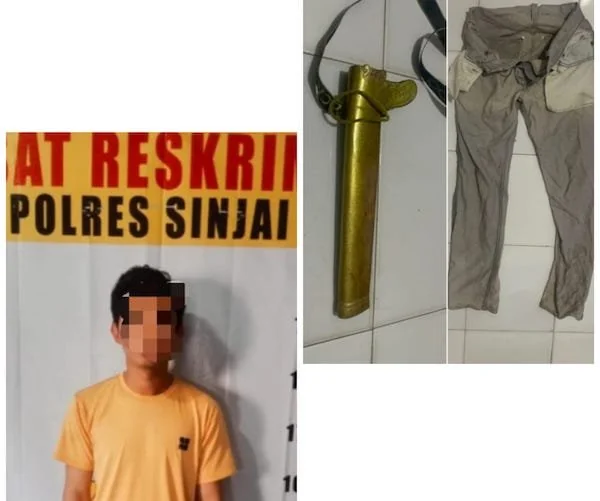 Pelaku dan Barang Bukti (Foto : IST).