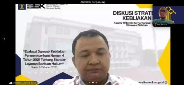 Kepala Bidang Pelayanan Kekayaan Intelektual Kantor Wilayah Kementerian Hukum Sulawesi Selatan, Andi Haris (Dok : Ist)
