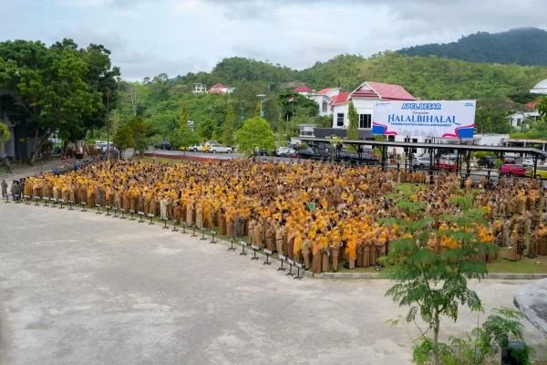 Apel besar yang dirangkaikan dengan kegiatan halal bihalal Pemprov Sulbar. (Dok: Ist)