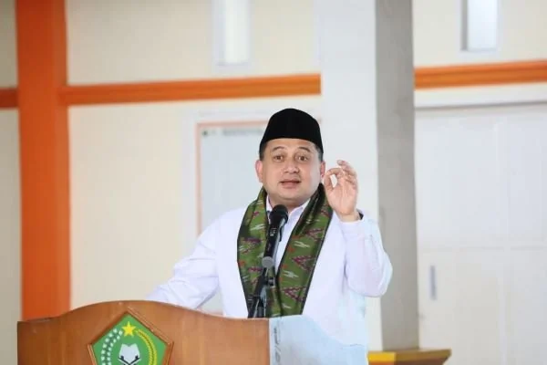 Wali Kota Makassar Munafri Arifuddin saat Memberikan Sambutan di Ramah Tamah Hari Amal Bakti Kementerian Agama Republik Indonesia ke-80, yang digelar oleh Kementerian Agama Kota Makassar, (Dok: Ist).
