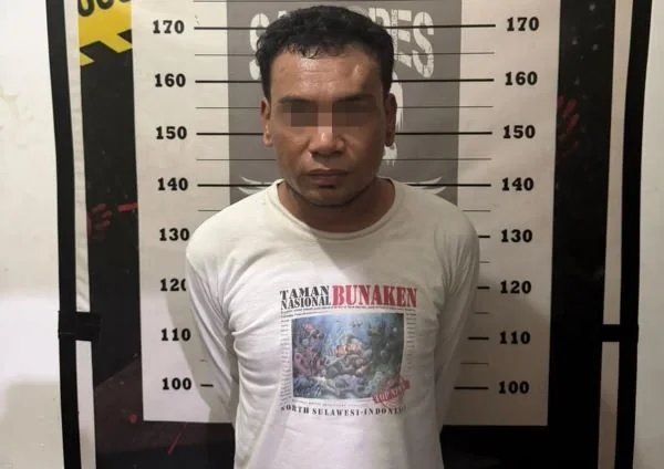 Rispang (39), saat diamankan Tim Satresnarkoba Polres Bantaeng. (Dok: Ist).