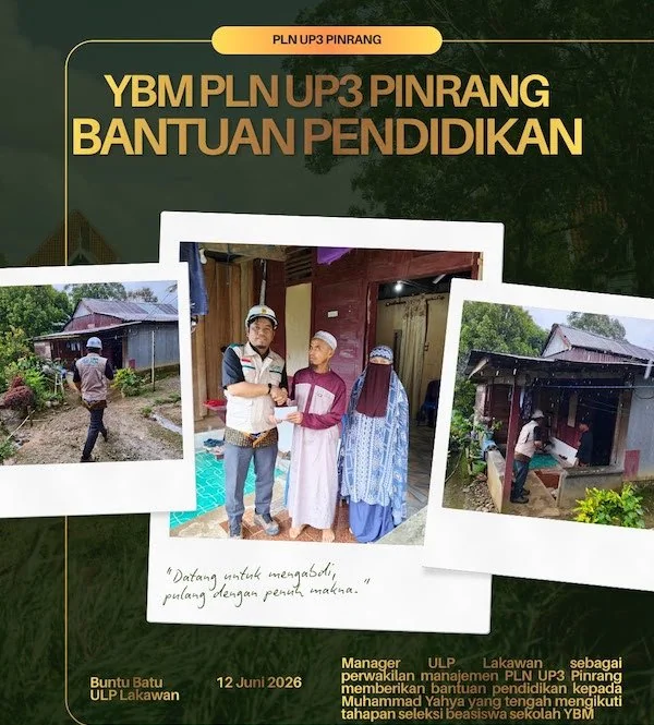 PLN ULP Lakawan Kunjungi Pelosok Enrekang, Bantu Calon Penerima Beasiswa YBM PLN