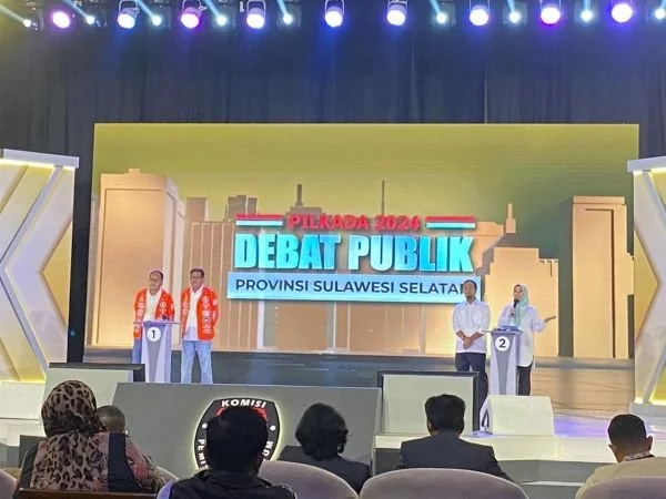 Debat perdana Pilgub Sulsel 2024 yang digelar oleh KPU Sulsel (Dok : KabarMakassar).