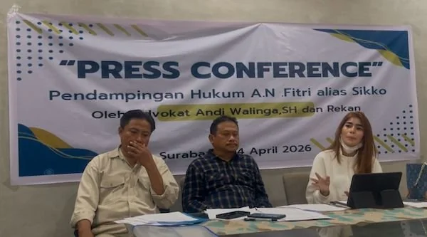 Konferensi pers terkait kasus investasi yang menyeret DJ asal Sidrap, FI (dok. Ist)