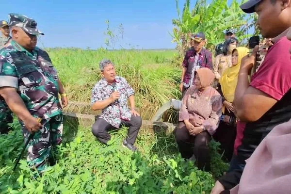 Sekretaris Jenderal Kementan Prihasto Setyanto berinteraksi dengan petani di Desa Dlangu, Kecamatan Butuh, Purworejo, Jumat (5/6/2024). ANTARA/HO-Humas Kementan