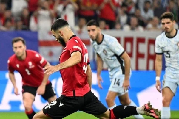 Georges Mikautadze dari Timnas Georgia di Euro 2024 (Dok : AFP/int).