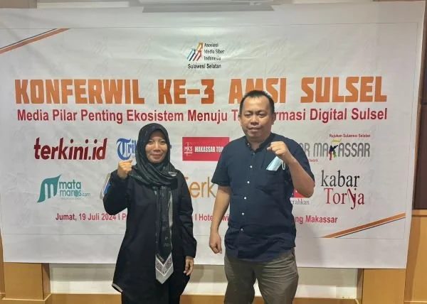Ketua dan sekertaris AMSI Sulsel periode 2024-2028 (Dok : ist).