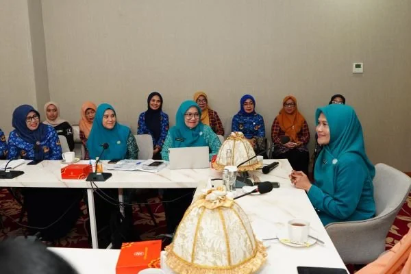 Pj Ketua TP PKK Sulsel, Ninuk Triyanti saat melakukan silaturahmi.