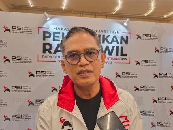 Wakil Ketua Bidang Organisasi, Keanggotaan, dan Kaderisasi (OKK) DPW PSI Sulsel, Andi Ikhsan Hamid, (Dok: Sinta KabarMakassar)