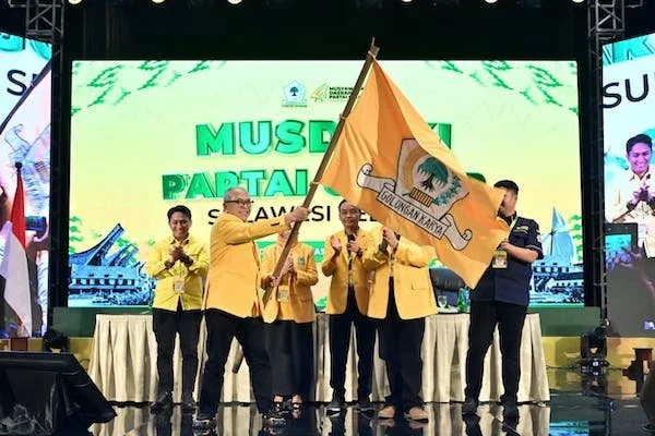 Ilham Arief Sirajuddin (IAS) saat Diberikan Amanah sebagai Ketua DPD I Partai Golkar Sulsel periode 2026–2031, (Dok: Ist).