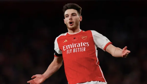 Arsenal telan kekalahan perdana setelah hanya bermain dengan 10 orang saat bertandang ke markas Bournemouth, begini kata Declan Rice ANDREW COULDRIDGE/Reuters