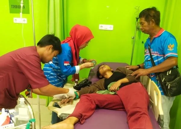 Kondisi Dillah saat dibawa ke RSUD Lanto Dg. Pasewang (Dok : ist).