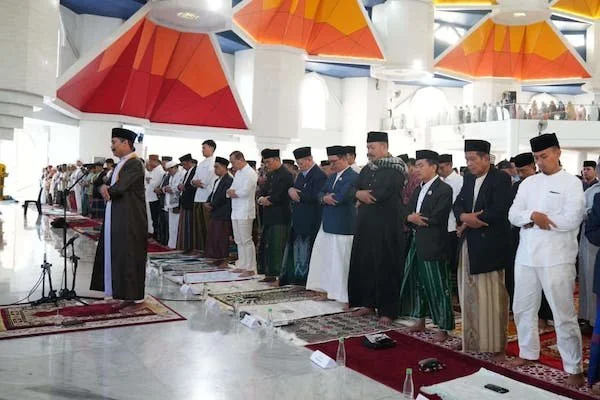 Pelaksanaan Salat Iduladha di Masjid Kubah 9 Asmaul Husna (dok. Ist)