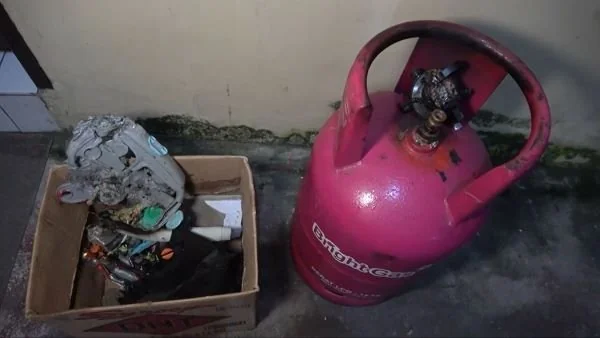 Barang bukti tabung gas yang menyebabkan ledakan (Dok : Ist).