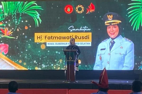 Wakil Gubernur Sulsel, Fatmawati Rusdi pada acara Himpuni di Four Points Hotel by Sheraton (Dok: Nofi KabarMakassar).