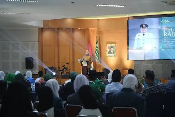 Wali Kota Makassar Munafri Arifuddin saat Mengikuti Rapat Kerja Wilayah (Rakerwil) IPNU–IPPNU Sulawesi Selatan, (Dok: Ist).